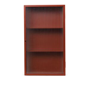 Ferm Living Haze Wall Cabinet / Reeded Glass/oxide Red