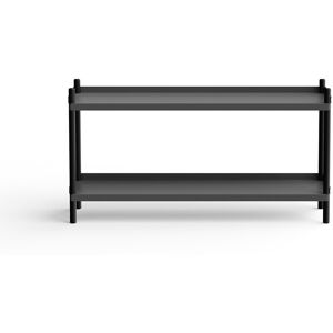 NINE Bolt Shelving 1000 - 2 Shelves Oak Black Anthracite