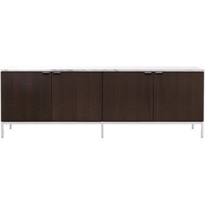 Knoll Credenza New Edition, Vitlackad, Glashyllor