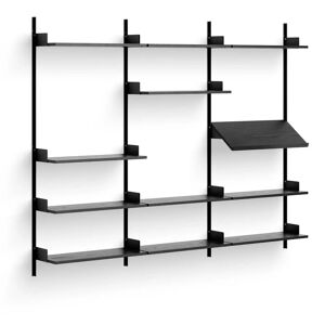 New Works Display Shelf 190 Black Ash/black