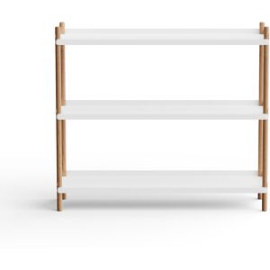 NINE Bolt Shelving 1000 - 3 Shelves Oak Natural White