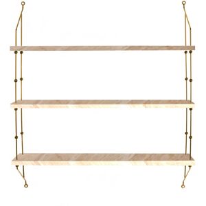 OX Denmarq Morse, Brass Frame, Shelves: 3x Sand Marble