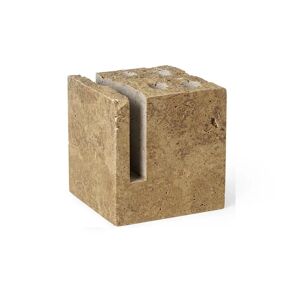 ferm LIVING Klint penneholder 9 x 9 cm Beige travertin