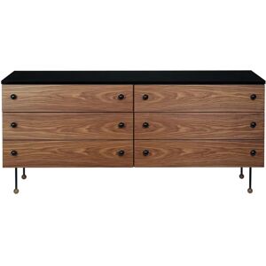 GUBI 62 Dresser kommode american walnut, 6 skuffer