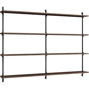 Moebe wall shelving ws.115.2.B Røkt eik-svart