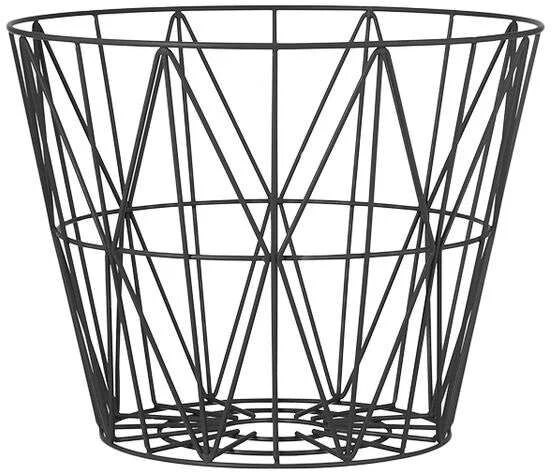 Ferm Living Wire Basket Black Small - Ferm Living  svart  400 mm