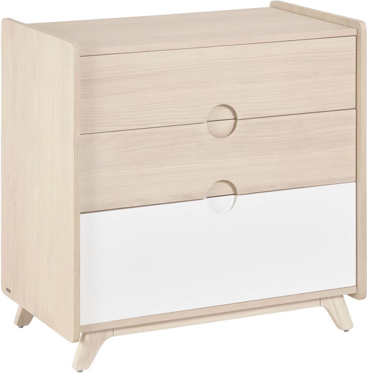 Kave Home LaForma Nunila Kids Kommode m. 3 skuffer - MDF/Askefinér   Unoliving