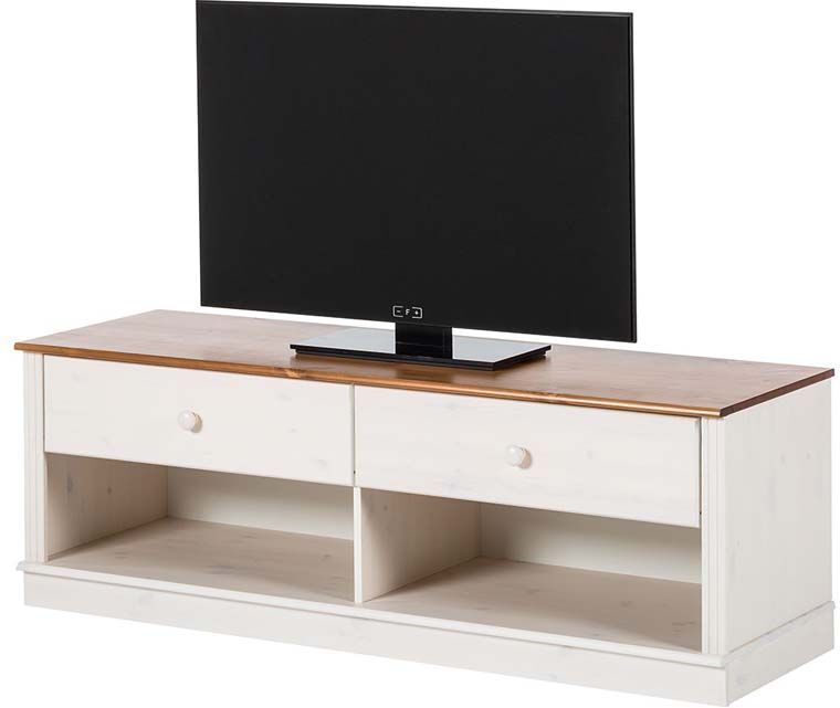 Loft24 Anja TV-bord Hvit/honning furu      Unoliving