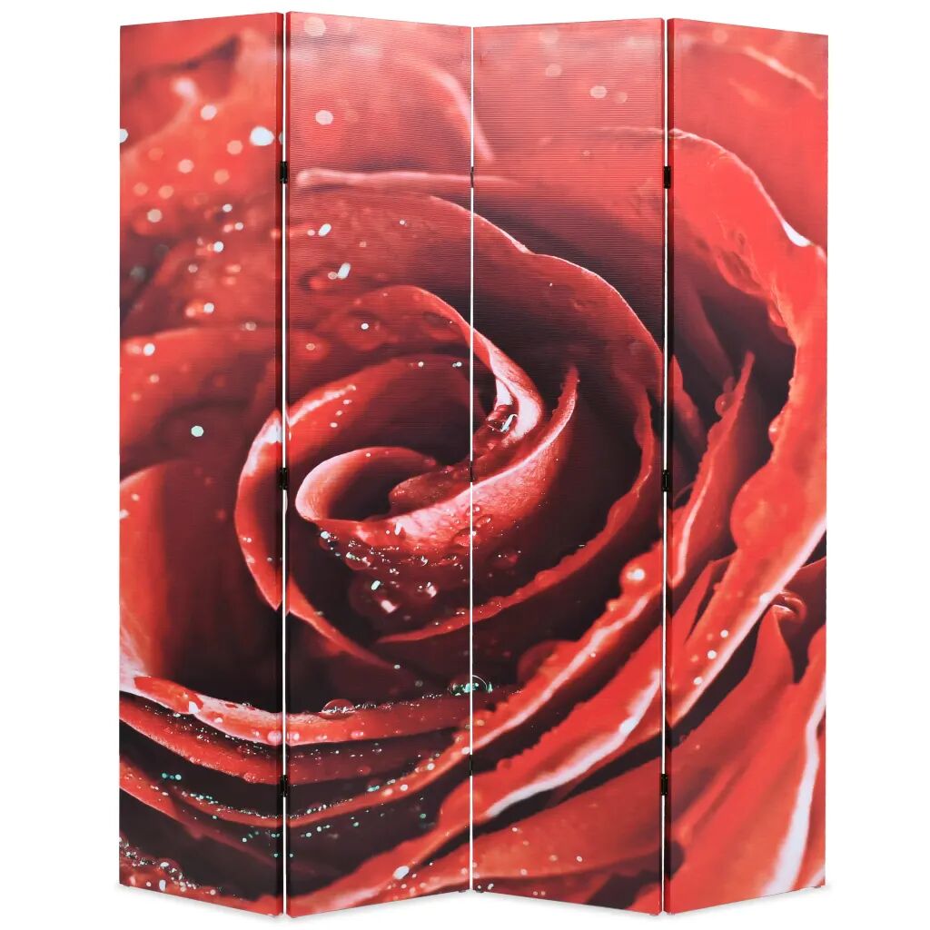 vidaXL Sammenleggbar romdeler 160x170 cm rose rød