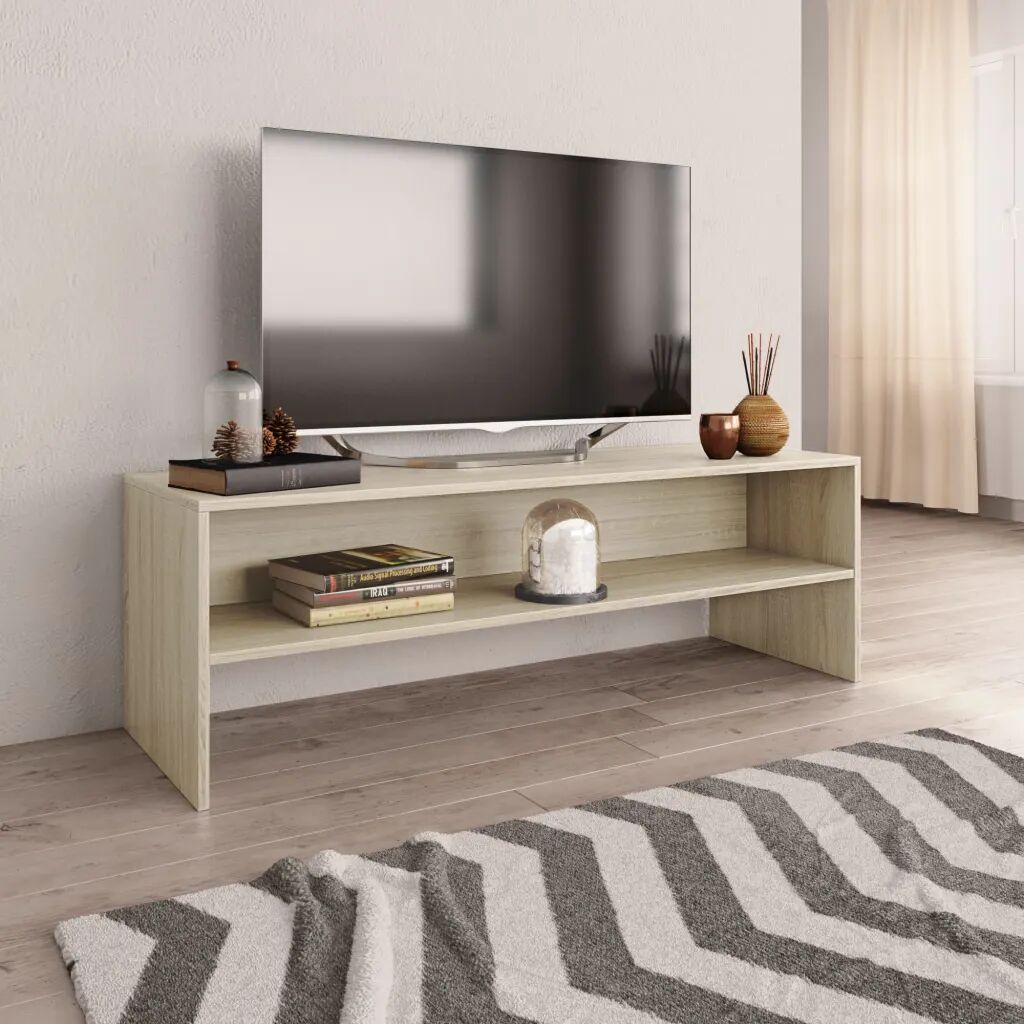 vidaXL TV-benk sonoma eik 120x40x40 cm sponplate