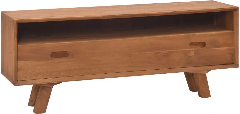 vidaXL TV-benk 110x30x45 cm heltre teak