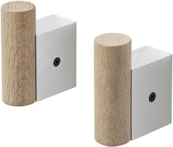 Muuto Attach knagg 2-stk. Oak-aluminum