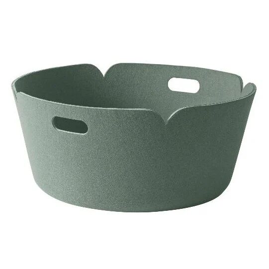 Muuto Restore oppbevaringskurv rund dusty green (blekgrønn)