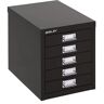 BISLEY MultiDrawer™ seria 39, DIN A4, 5 szuflad, czarny