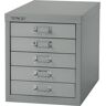 BISLEY MultiDrawer™ seria 39, DIN A4, 5 szuflad, srebrny