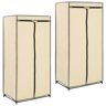 vidaXL Roupeiros 2 pcs 75x50x160 cm creme