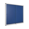 BIOFFICE Vitrine de Interior Feltro Exhibit Sliding Doors (8xA4 (967x706mm), AZUL)