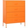 Vidaxl Cómoda/aparador com gavetas aço 80x35x101,5 cm laranja