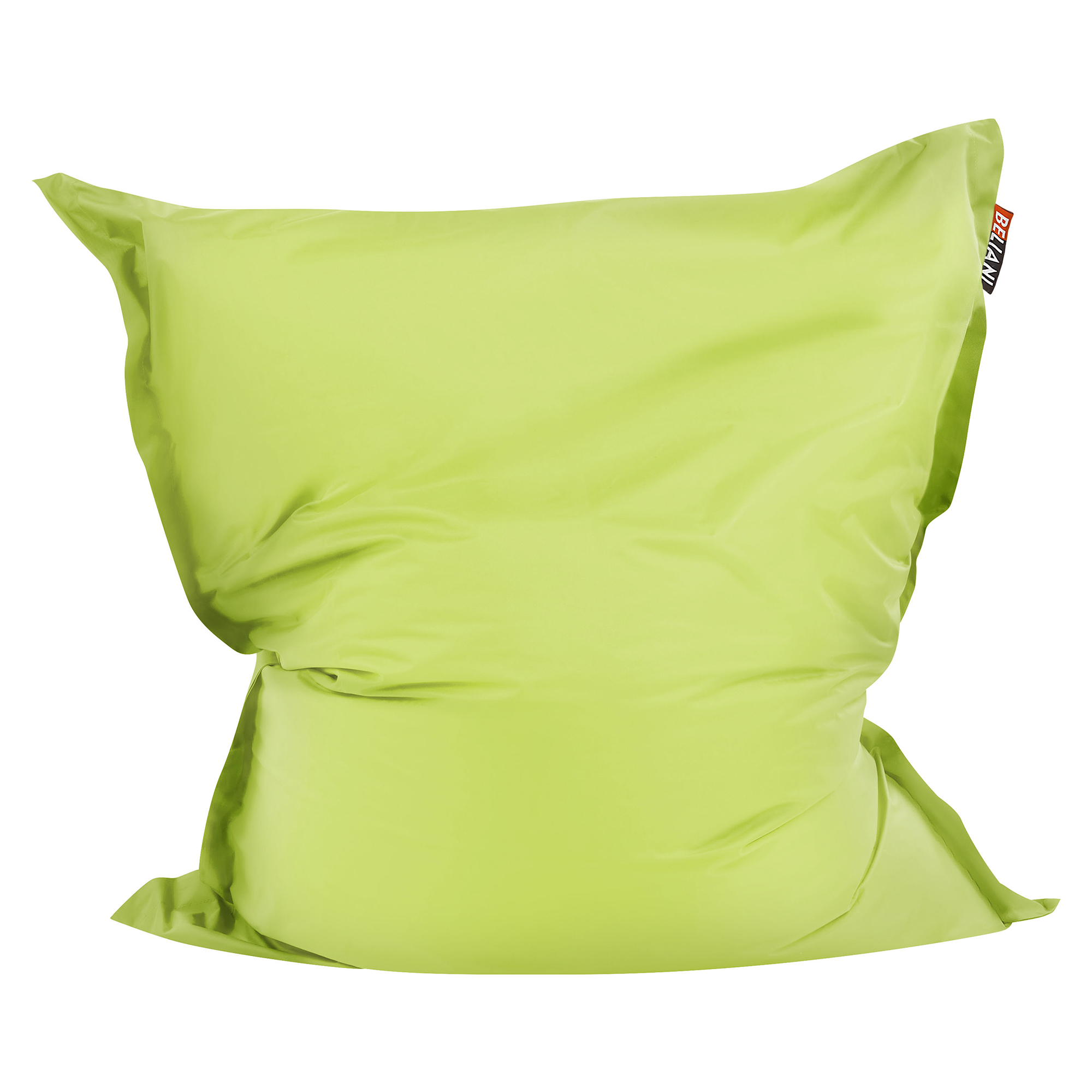 Beliani Pufe almofada verde limão em poliéster 140 x 180 cm impermeável para Interior ou exterior