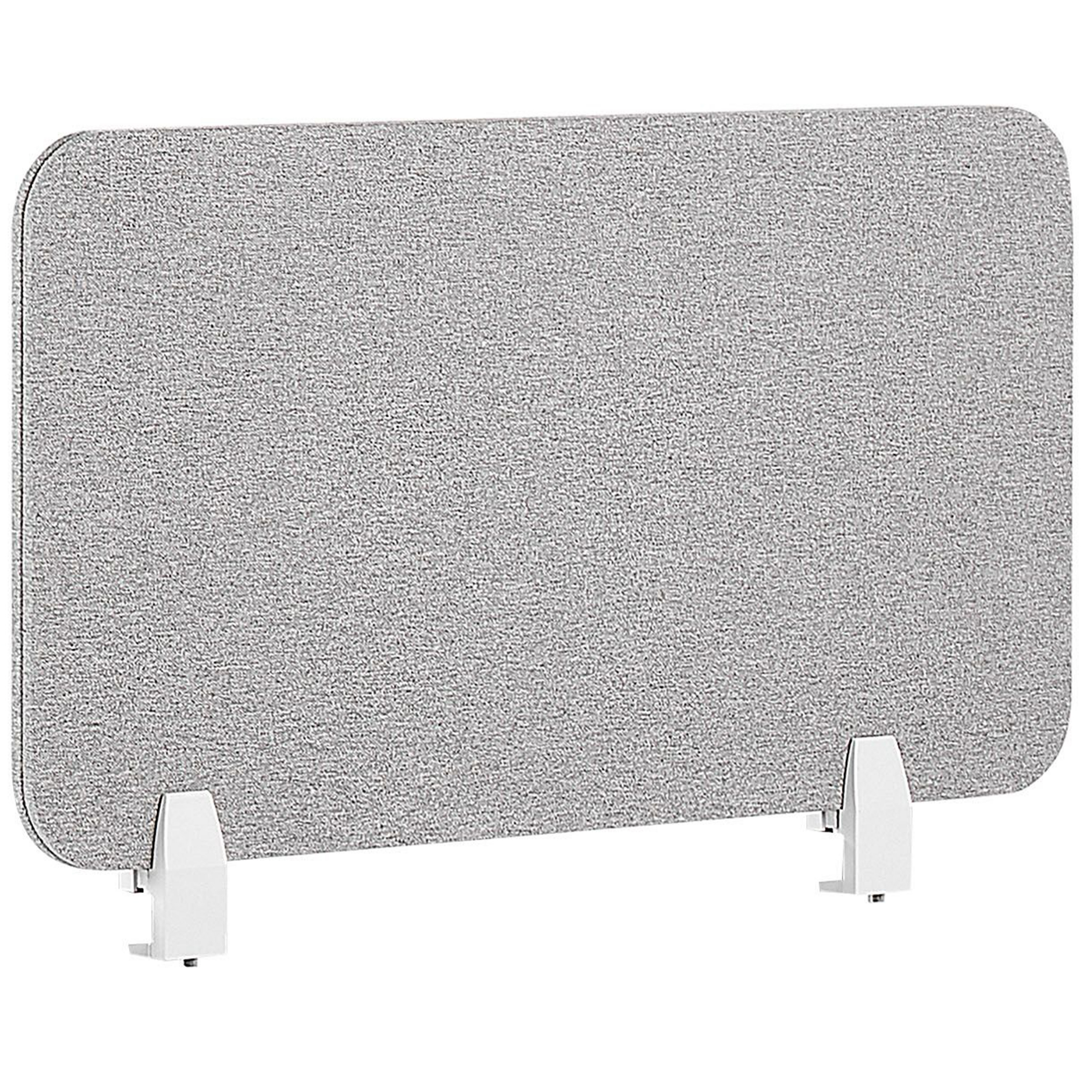 Beliani Divisor acústico para secretária em tecido cinzento claro 80 x 40 cm com peças para montagem redução de ruido para escritório em casa