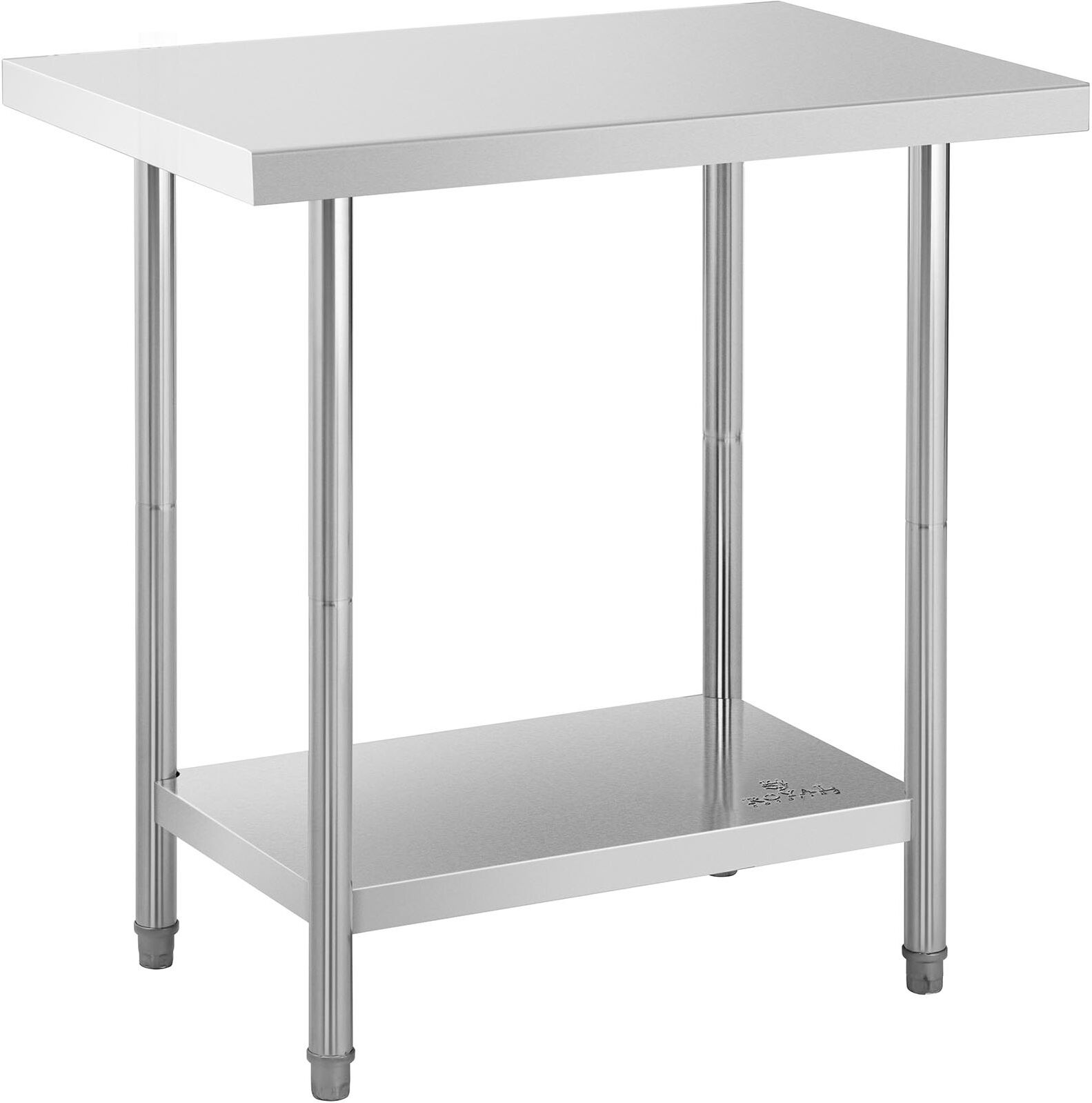 Royal Catering Mesa de trabalho em aço inox 91x61 RCSSCB-91X61-E