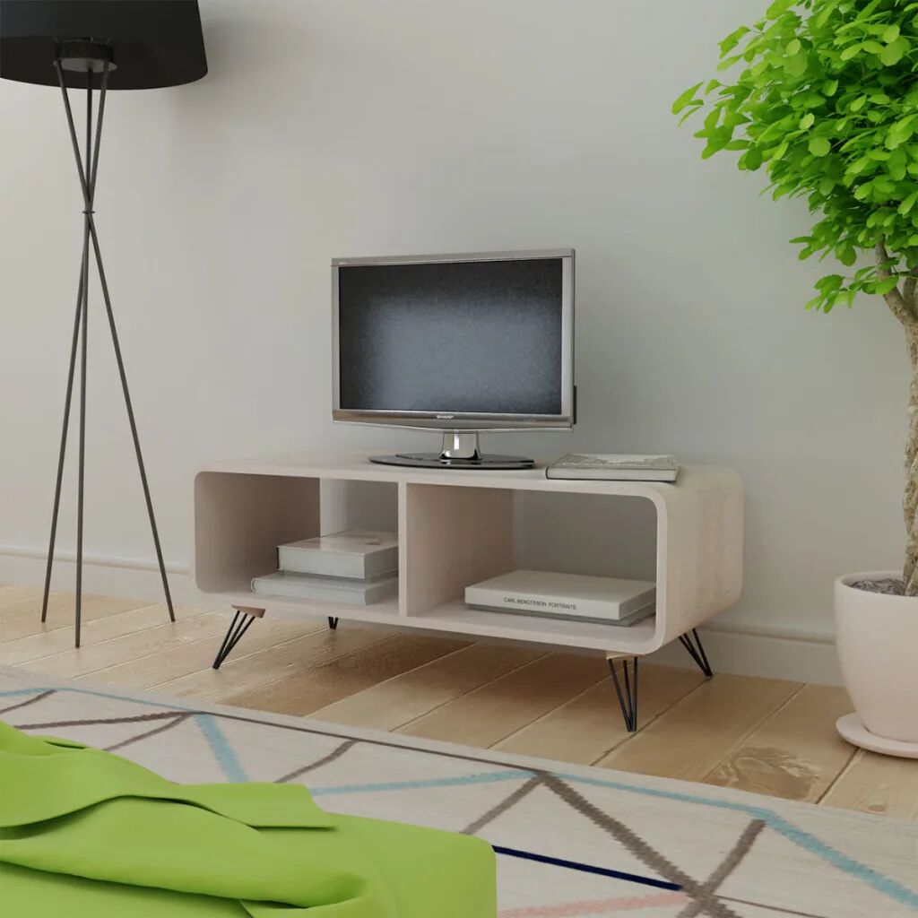 vidaXL Mesa de apoio para TV em madeira, 90 x 39 x 38,5 cm, cinzento