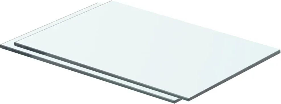 vidaXL Prateleiras 2 pcs 40x20 cm vidro transparente