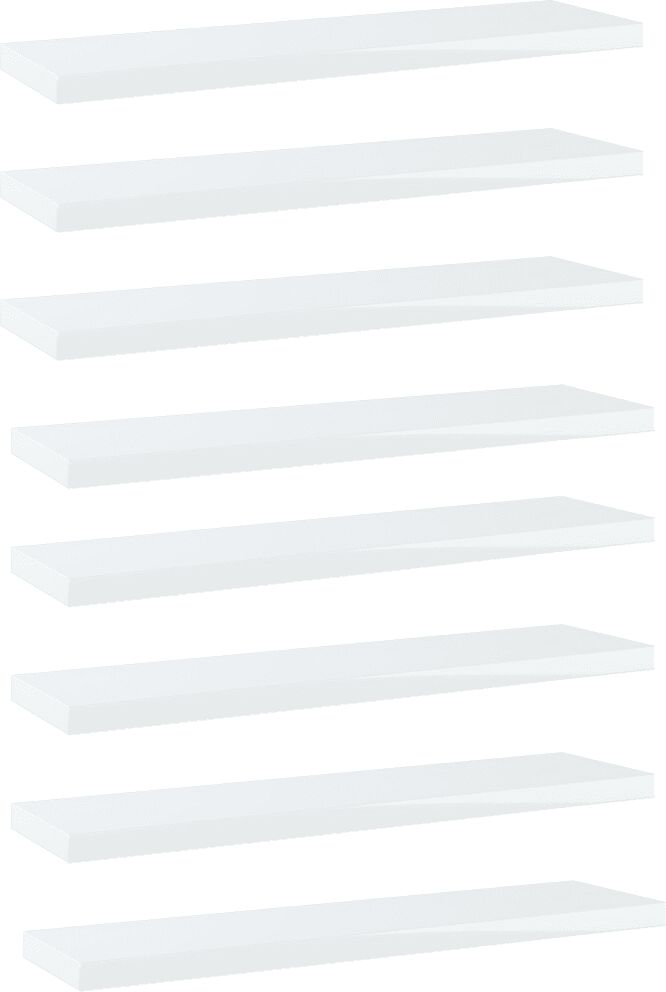 vidaXL Prateleiras para estante 8 pcs 40x10x1,5cm contraplacado branco