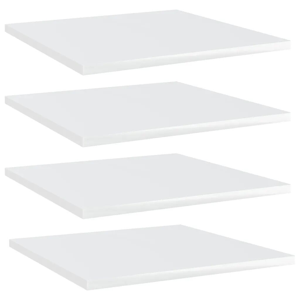 vidaXL Prateleiras para estante 4 pcs 40x40x1,5cm contraplacado branco