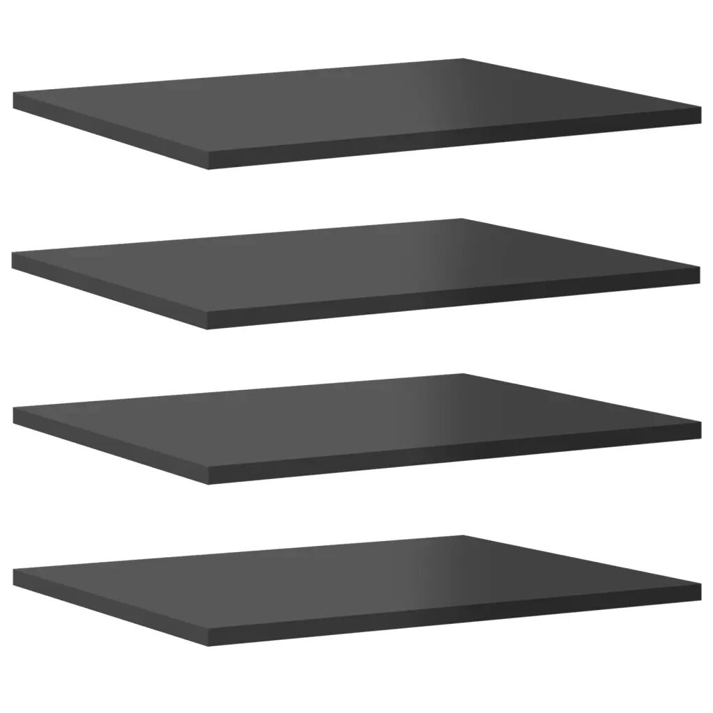 vidaXL Prateleiras para estante 4 pcs 40x50x1,5cm contraplacado cinza