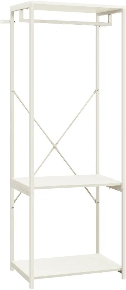 vidaXL Roupeiro 60x40x167 cm metal e contraplacado branco