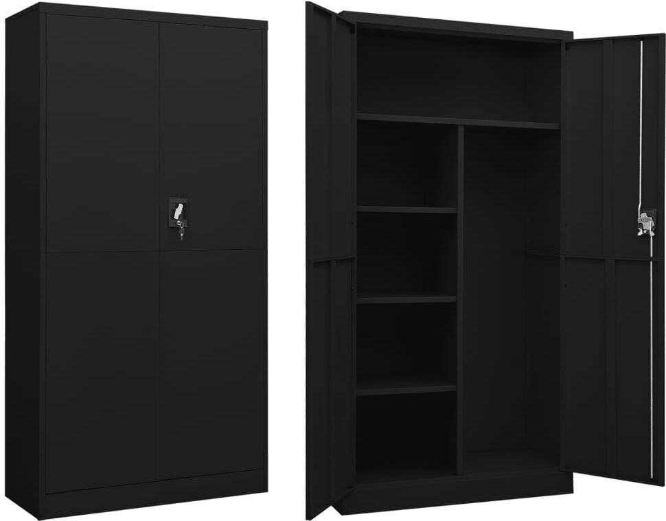 vidaXL Cacifo 90x40x180 cm aço preto