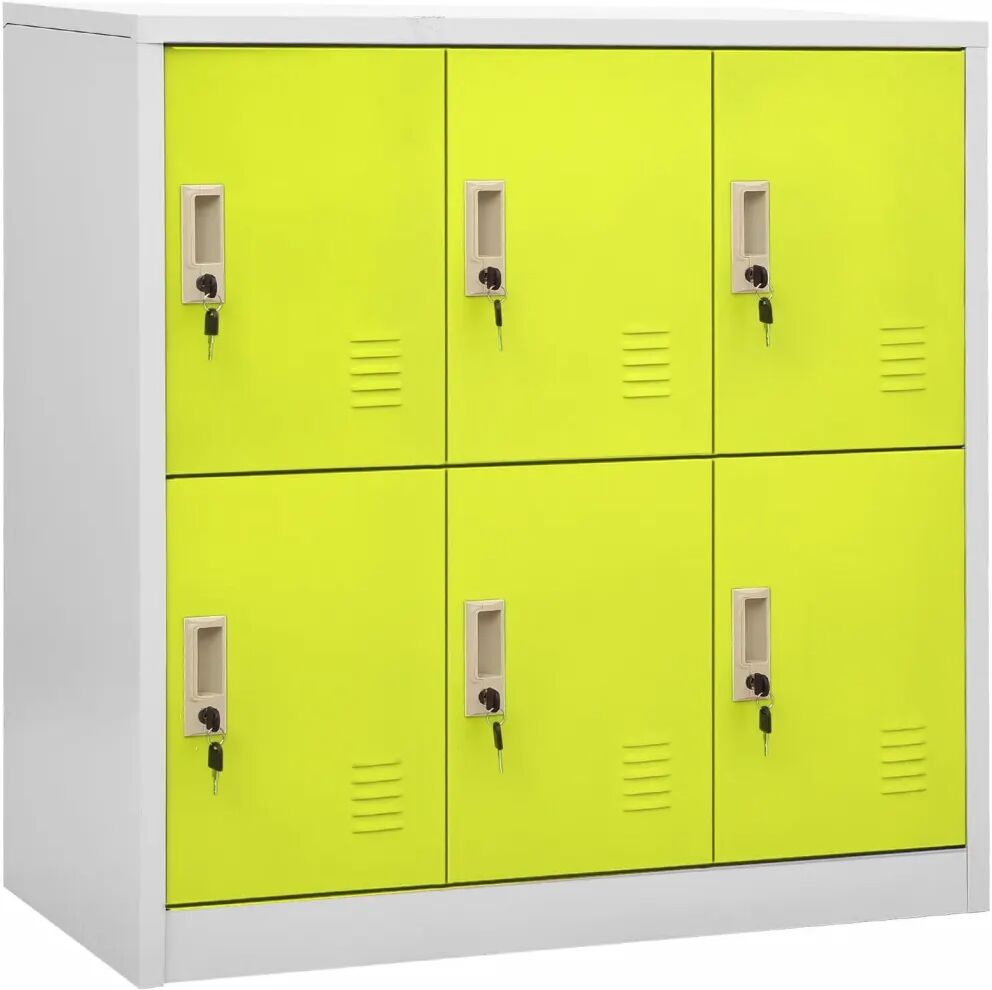 vidaXL Cacifo 90x45x92,5 cm aço cinzento-claro e verde