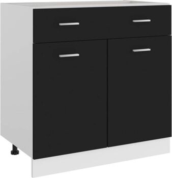 Vidaxl Armário Inferior Drawer Bottom Cabinet 801237 (Madeira - 80 x 46 x 81.5 cm)