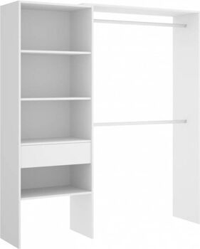 Dkit Roupeiro SUIT 03K13843 Branco (Madeira e Metal - 160 x 40 x 187 cm)