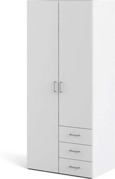 Dmora Roupeiro Branco (Laminado Lacado - 77x175x49 cm)