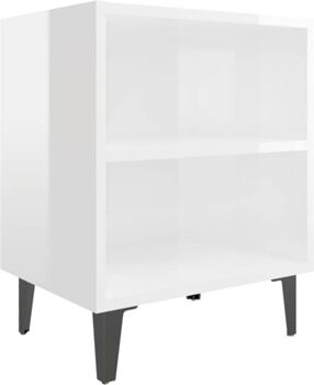 Vidaxl Mesa de Cabeceira (Aglomerado - Branco - 40x30x50 cm)