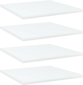 Vidaxl Prateleiras 4 Peças (Branco - Madeira Aglomerada - 40 x 40 x 1.5 cm)