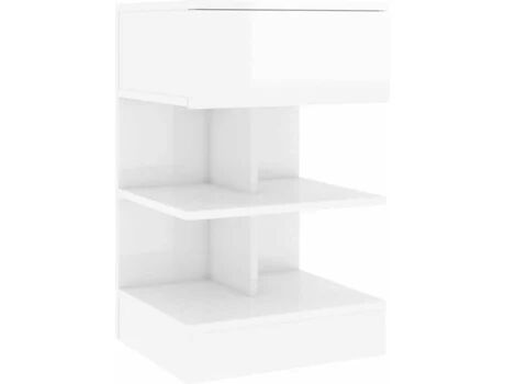 Vidaxl Mesa de Cabeceira (Branco - Aglomerado - 40x35x65 cm)