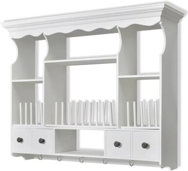 Vidaxl Estante (Branco - Madeira - 90.5 x 22.5 x 70.3 cm)