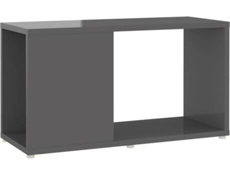 Vidaxl Móvel de TV (60x24x32 cm - Madeira Contraplacada - Cinzento Brilhante)