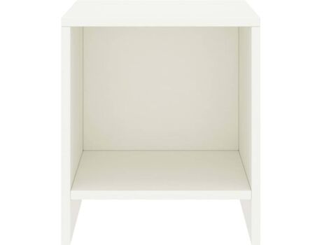 Vidaxl Mesa de Cabeceira 322234 (Branco - Madeira - 35x30x40 cm)