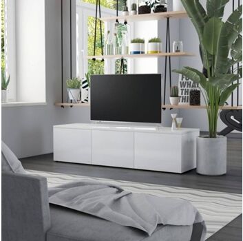 Vidaxl Móvel TV Contraplacado 801874 (120 x 34 x 30 cm - Compensado - Branco)