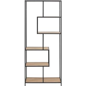 Seaford - Bokhylla I Ekfaner Med Metallram 77 X 35 X 185 Cm