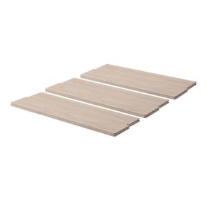 Massproductions - Gridlock Deep Shelf W800 (3 Pc) - Natural Ash - Träfärgad - Hyllor & Hyllsystem - Trä