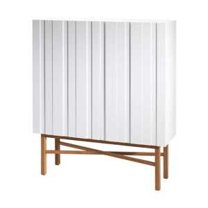 A2 Designers - White Cabinet Oiled Oak Frame - Träfärgad - Skåp Och Vitrinskåp - Mdf/trä