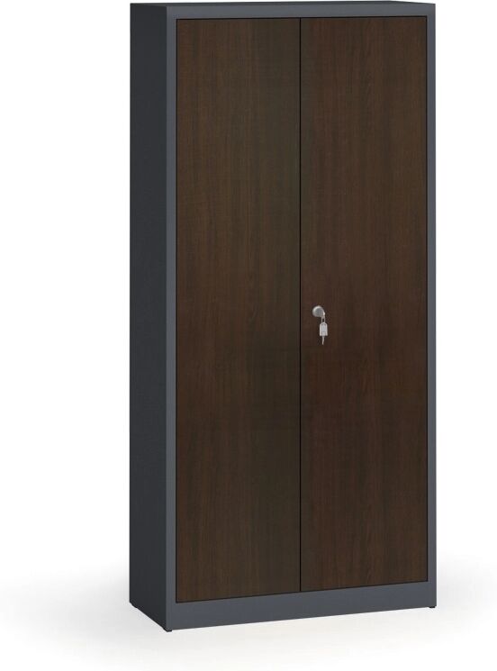 Alfa 3 Zváraná skriňa s lamino dverami, 1950 x 920 x 400 mm, ral 7016/wenge