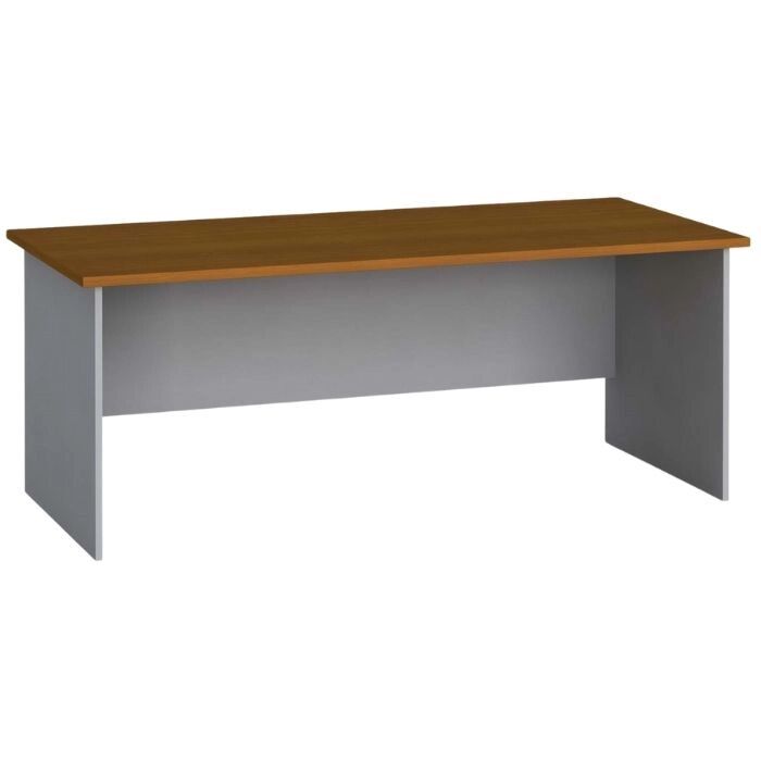 B2B Partner Kancelársky písací stôl primo flexi, rovný 180x80 cm, sivá / čerešňa