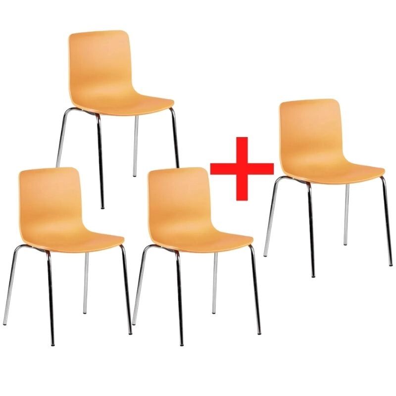B2B Partner Konferenčná stolička dave, 3 + 1 zadarmo, oranžová