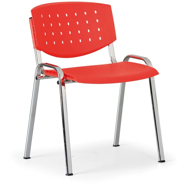 Antares Rokovacia stolička tony, červená - konštrukcia chrómovaná